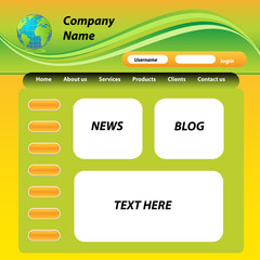 Web site template