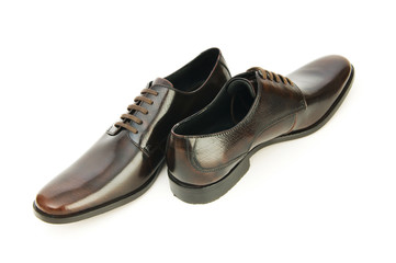 Male shoes isolated on the white background