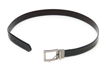 Leather belt isolated on the white background