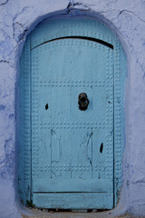 Hellblaue Tür in Chefchaouen