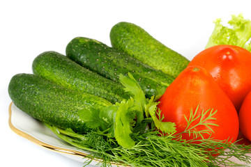 vegetables, green cucumber