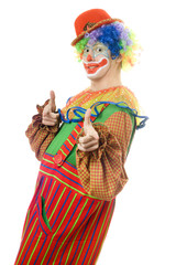 Portrait of a cheerful clown
