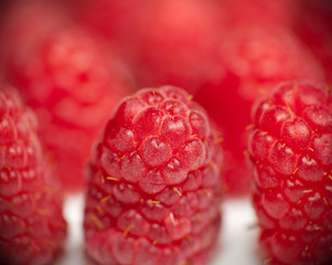 Ripe fresh rapberries