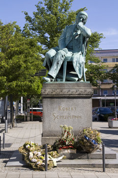 Robert Schumann Denkmal in Zwickau