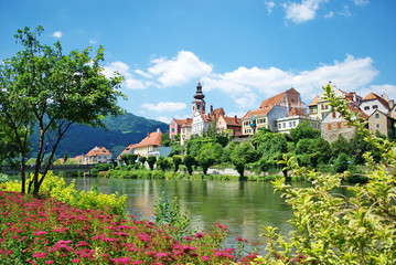 Frohnleiten-small city above Mur river,Austria. - 23875215