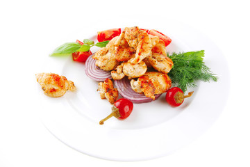 chicken meat and vegetables
