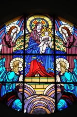 Foto auf Acrylglas France, vitraux de l’église de Maissemy © PackShot