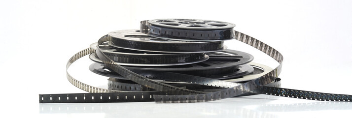 Pellicule noir et blanc - film cinéma - obrazy, fototapety, plakaty