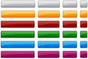 Web blank glossy buttons.