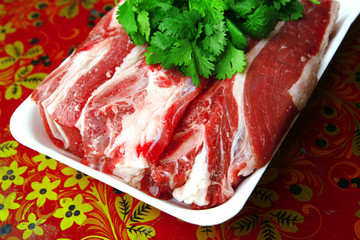 fresh raw ribs