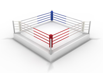 boxe ring isolated over white background