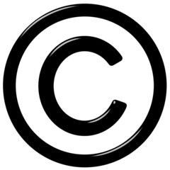 3D Copyright Symbol