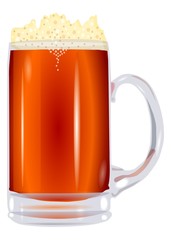 beer mug is isolated on a white background vector
