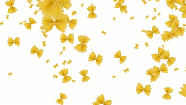 Farfalle falling - italian pasta