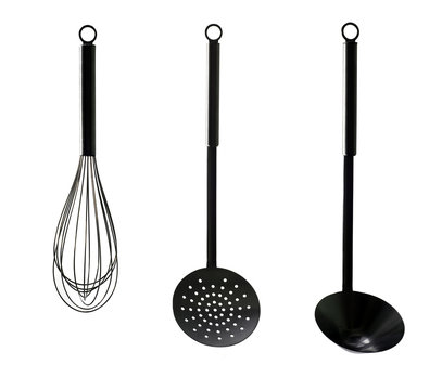 Black kitchen utensils