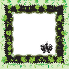 Frame with flowers.