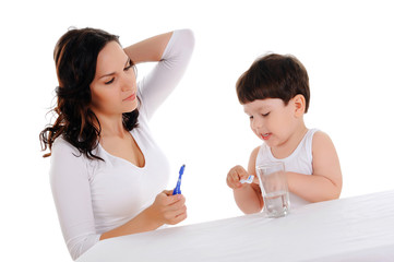 young mother and the boy