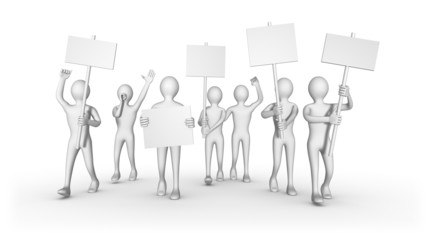 Fototapeta premium Manifestants 3d