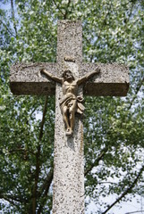 Stone crucifix