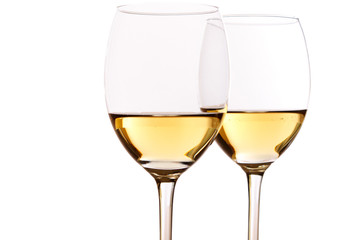 Glasses of white wine