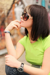 green shirt
