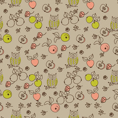 Vector Seamless background - Apples