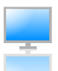 LCD/Plasma TV Screen isolated on a white background