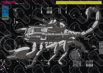 Illustration of a Scorpion Tank hybrid.