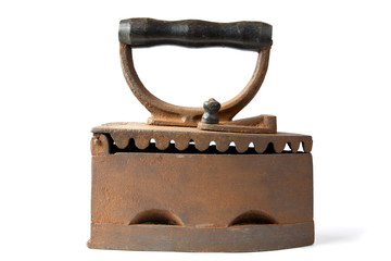 The old iron covered with rust