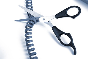 scissors with cable