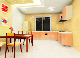 a modern kitchen interior design