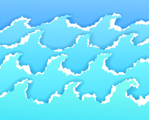 Obraz premium sea, torn paper vector illustration