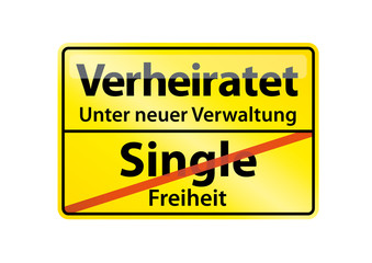 Schild Verheiratet