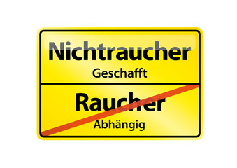 Schild Nichtraucher