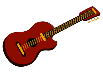 Obraz na płótnie Canvas Brown guitar