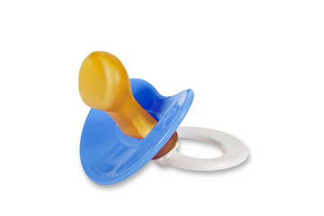 Pacifier blue with hand made clipping path