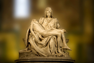 Rome - Piety - Michelangelo - st. Peters cathedral - obrazy, fototapety, plakaty