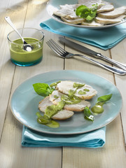 dinde froide et salade