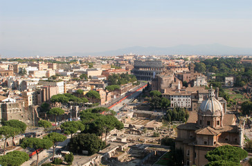 Fototapeta na wymiar Rome - outlook from Vittorio Emanuel landmart