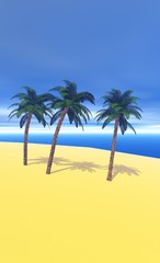 Obraz premium plage et palmiers