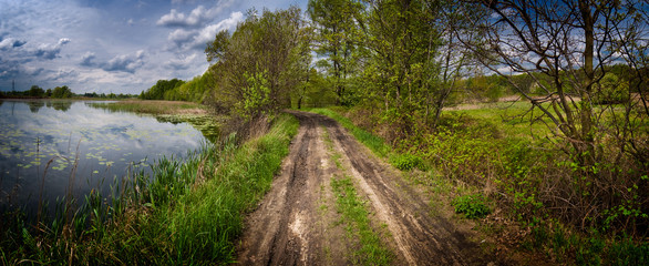 Fototapeta premium Path in the natural scenery