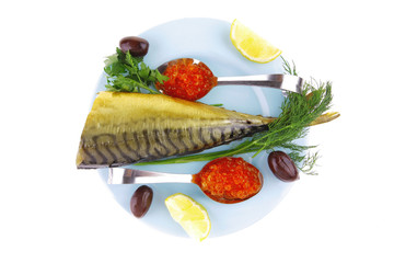 salmon caviar and seafish