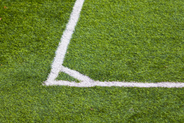 Obraz premium Corner of the football field