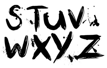 stroke alphabet s-z