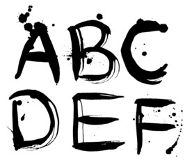 stroke alphabet a-f