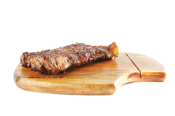 rosat steak on wood