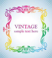 Colorful vintage frame.