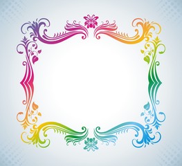 Colorful vintage frame.