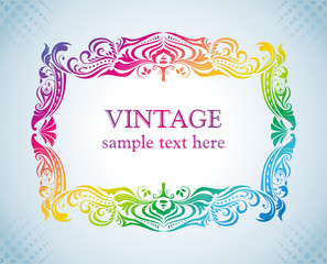 Colorful vintage frame.