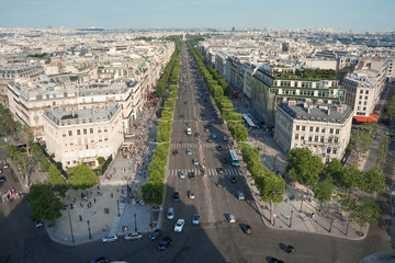 Champs-Elysees seen from Arc de Triomphe